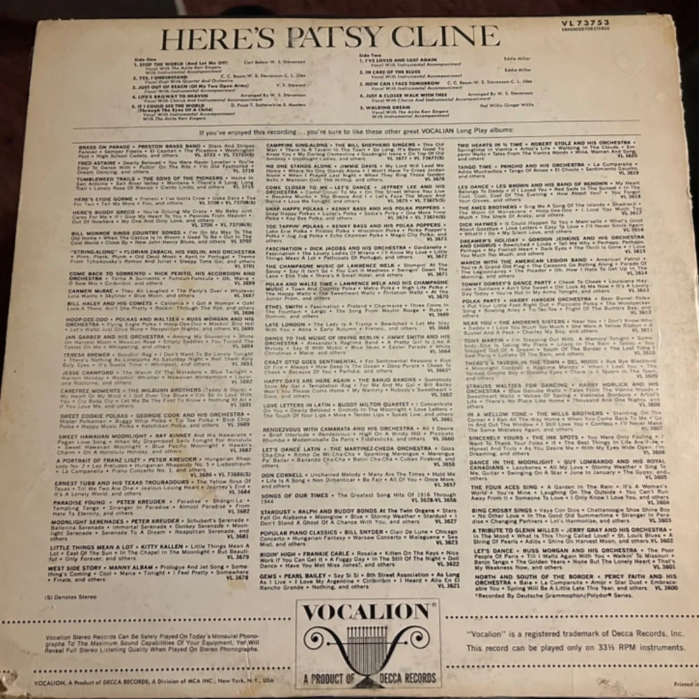 Patsy Cline Vinyls - Picture 6 of 6